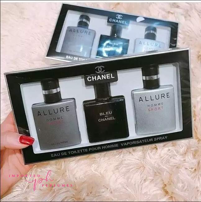 Chanel Mini Perfume Gift Sets For Men 3x-Imported Perfumes Co-Chanel,gift,Men,men sets,set,sets