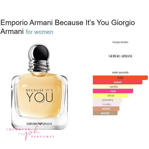Buy Authentic Emporio Armani Because It s You Eau De Parfum 100ml Discount Prices Imported Perfumes Philippines