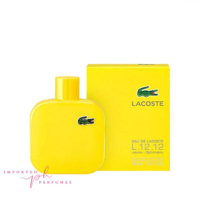 Lacoste L.12.12 Yellow Jaune Pour Lui Eau de Toilette 100ml For Men-Imported Perfumes Co-for men,L.12.12 Yellow Jaune Pour Lui,Lacoste,Lacoste for men,Lacoste men,Lacoste yellow,men,men perfume