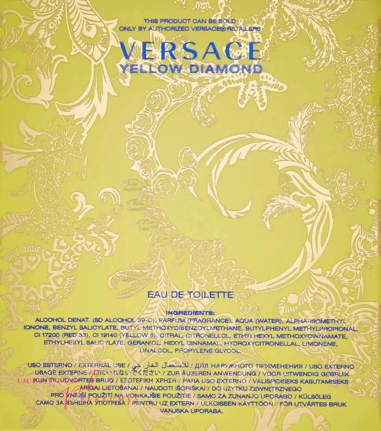 [TESTER] Versace Yellow Diamond For Women Eau de Toilette 90ml-Imported Perfumes Co-for women,TESTER,Versace,women,yellow diamond